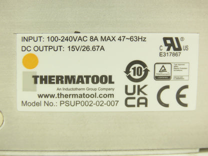 Thermatool PSUP002-02-007 Power Supply 100-240VAC Max 47-63Hz In 15VDC Out