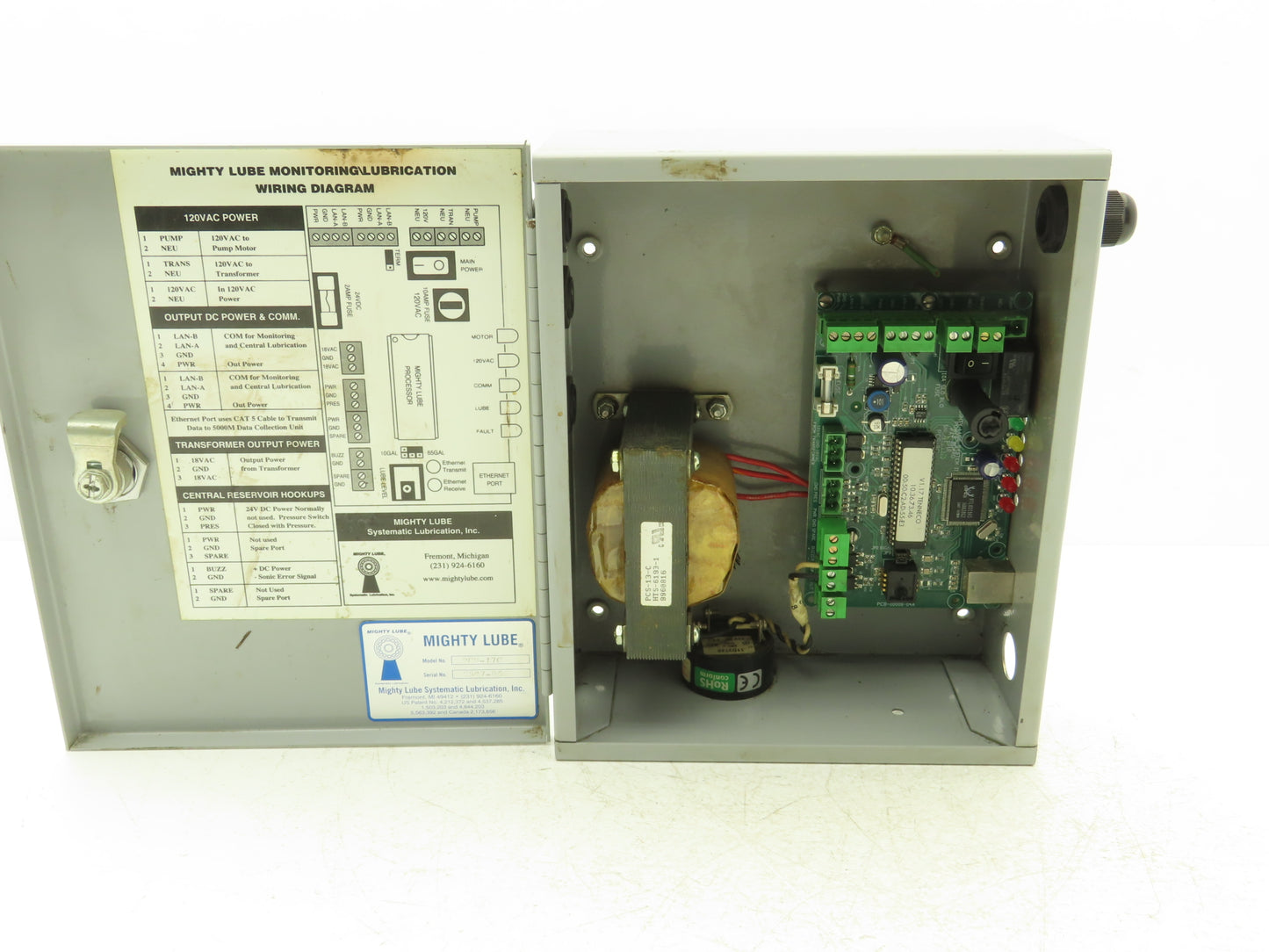 Mighty Lube PCS-17C Chain Lubricator Pump Monitor Control Panel 120V