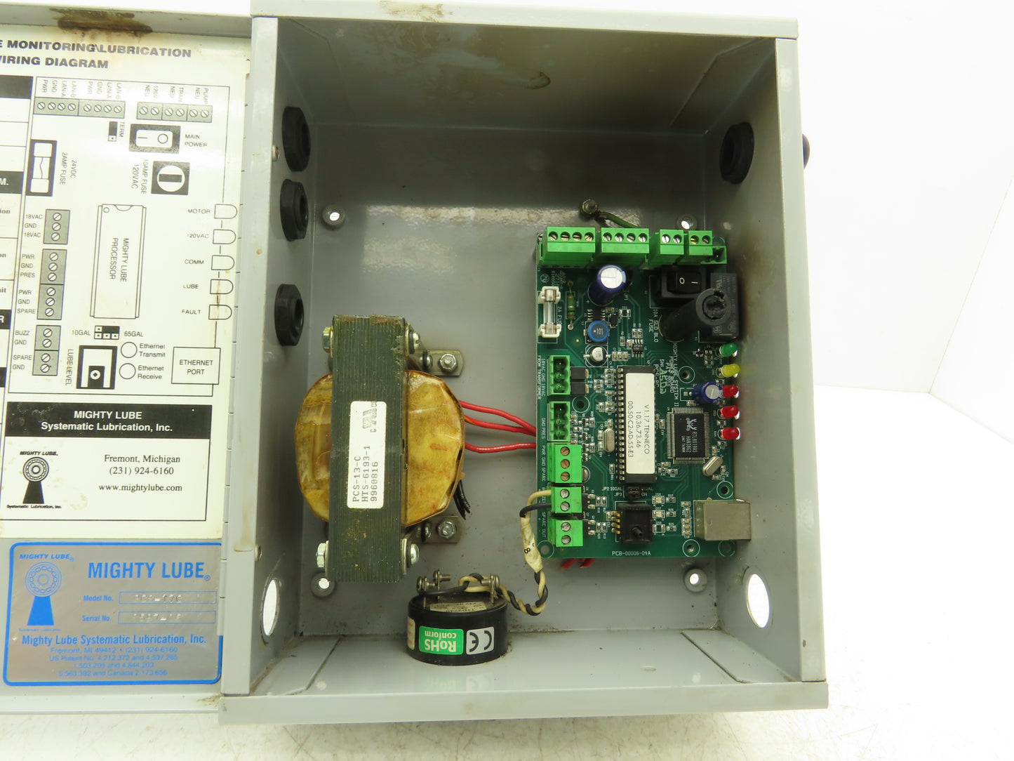 Mighty Lube PCS-17C Chain Lubricator Pump Monitor Control Panel 120V