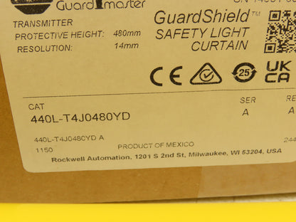 440L-P4J0480YD Guardshield Safety Light Curtain Transmitter/Receiver Set