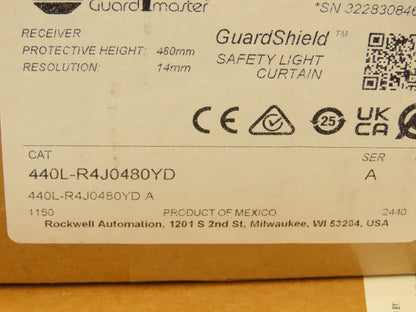 440L-P4J0480YD Guardshield Safety Light Curtain Transmitter/Receiver Set
