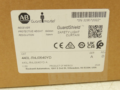 440L-P4J0640YD Guardshield Safety Light Curtain Transmitter/Receiver Set