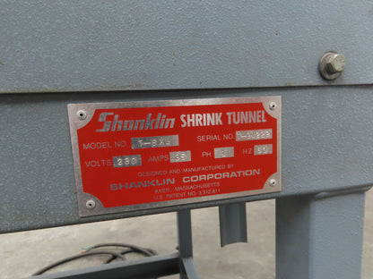 Shanklin T-6XL Heat Shrink Tunnel 230V 1Ph 35A 6x12" Adjustable Conveyor