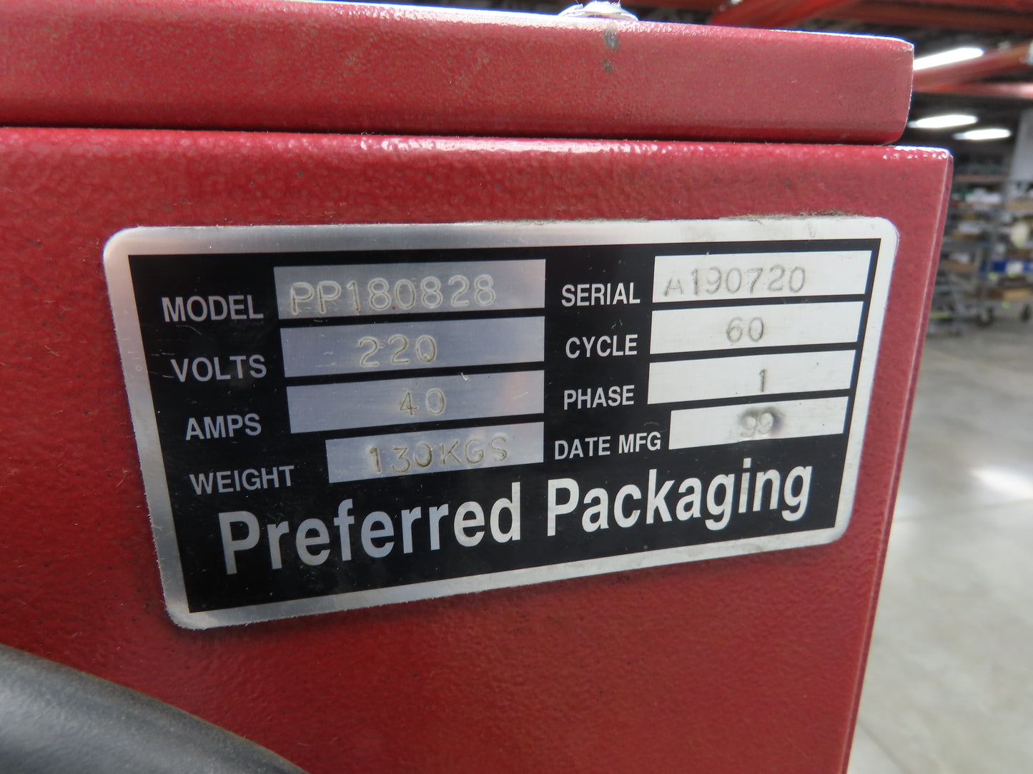 Preferred Packaging Heat Shrink Tunnel Shrink Wrap System 208V 40 Amps 1Ph