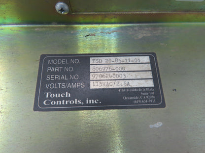 Touch Controls TSD 20-85-11-01 Operator Interface Control Panel Touch Screen