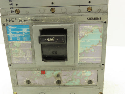 Siemens JXD63B400 ITE Sentron Circuit Breaker 400A 3 Pole 3PH 600V