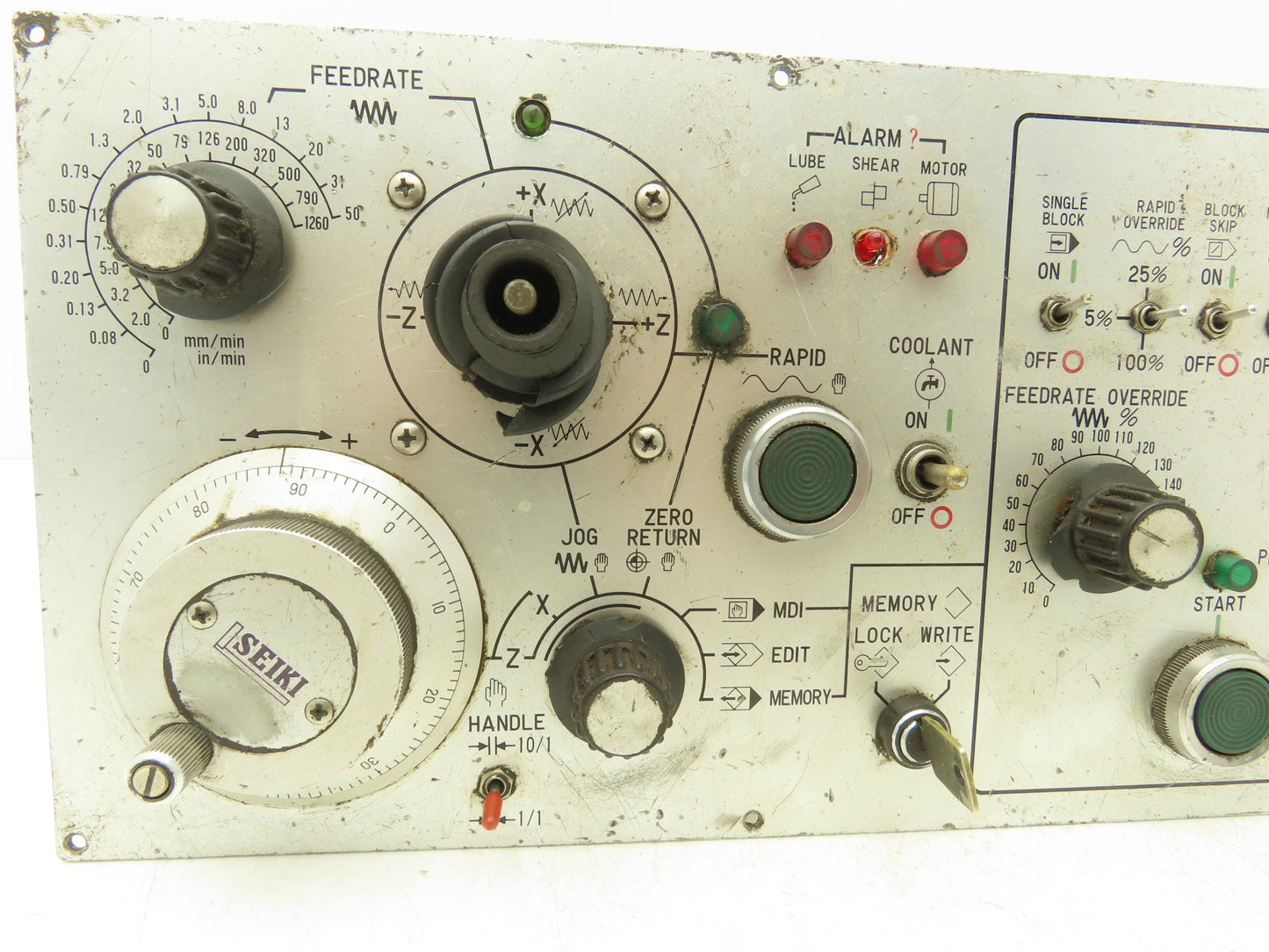 Mori Seiki Control Panel Spindle Feedrate Todensha Joystick X-Z Axis Controller