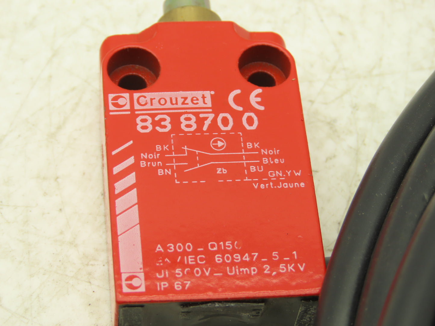 Crouzet A300-Q150 Limit Switch with Cable Assembly 2.5KV 500V 83-8700