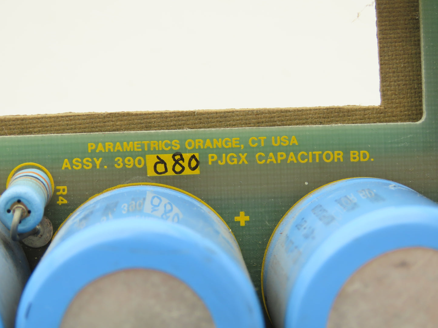 Parametrics 390080 PJGX Capacitor Board 380R821P200A05E 820uF 200VDC
