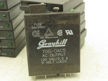 Grayhill 70G-OAC5 Fused AC Output Module Relay 3.5A 5VDC Logic 120VAC  Lot of 14