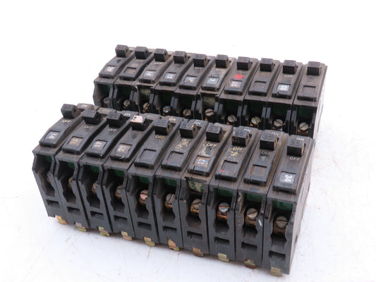 Square D QOB120 20A Circuit Breaker 1-Pole Bolt-On Old Style 120/240V  Lot of 20