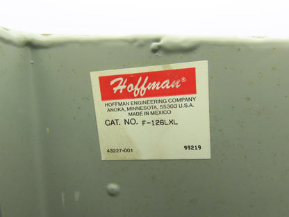 Hoffman F-126LXL Lay-In Wireway 12"x6" Cutoff Fitting 9"-15" Nema 12