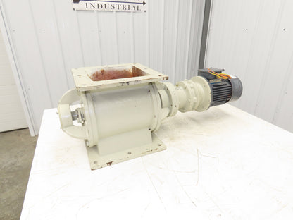 Rotary Airlock Feeder Valve 10x10" Square Flange 1Hp 480V 3PH Direct Drive