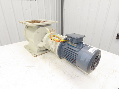 Rotary Airlock Feeder Valve 10x10" Square Flange 1Hp 480V 3PH Direct Drive