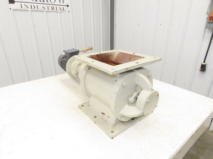 Rotary Airlock Feeder Valve 10x10" Square Flange 1Hp 480V 3PH Direct Drive