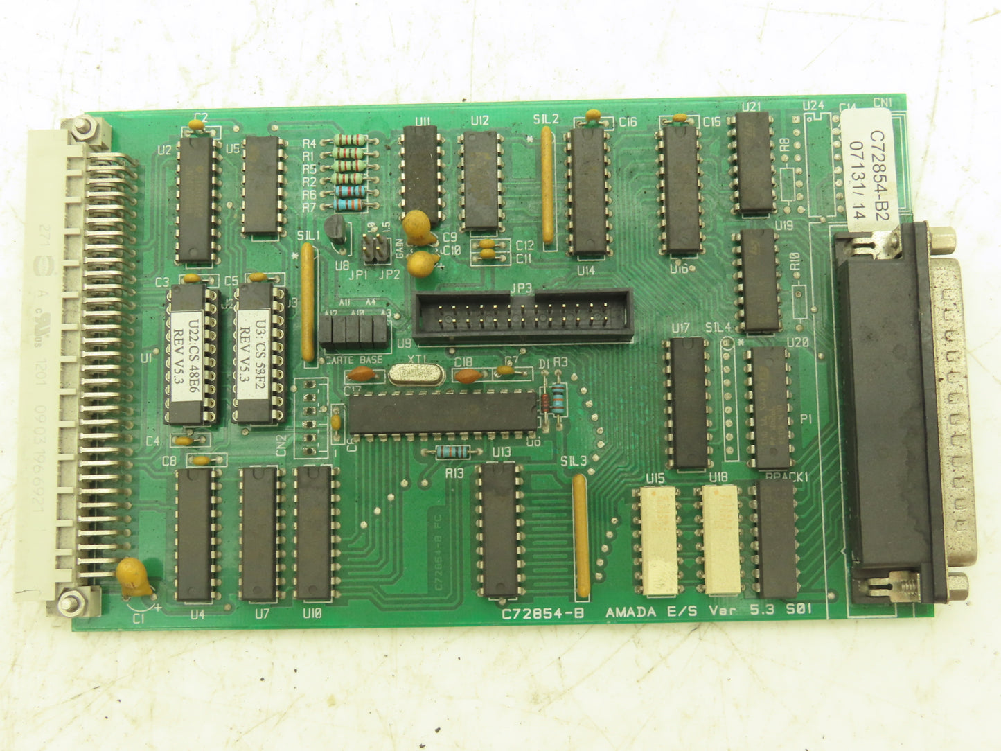 Amada C72854-B2 I/O Printed Circuit Board PCB E/S Ver 5.3 Input Output Module