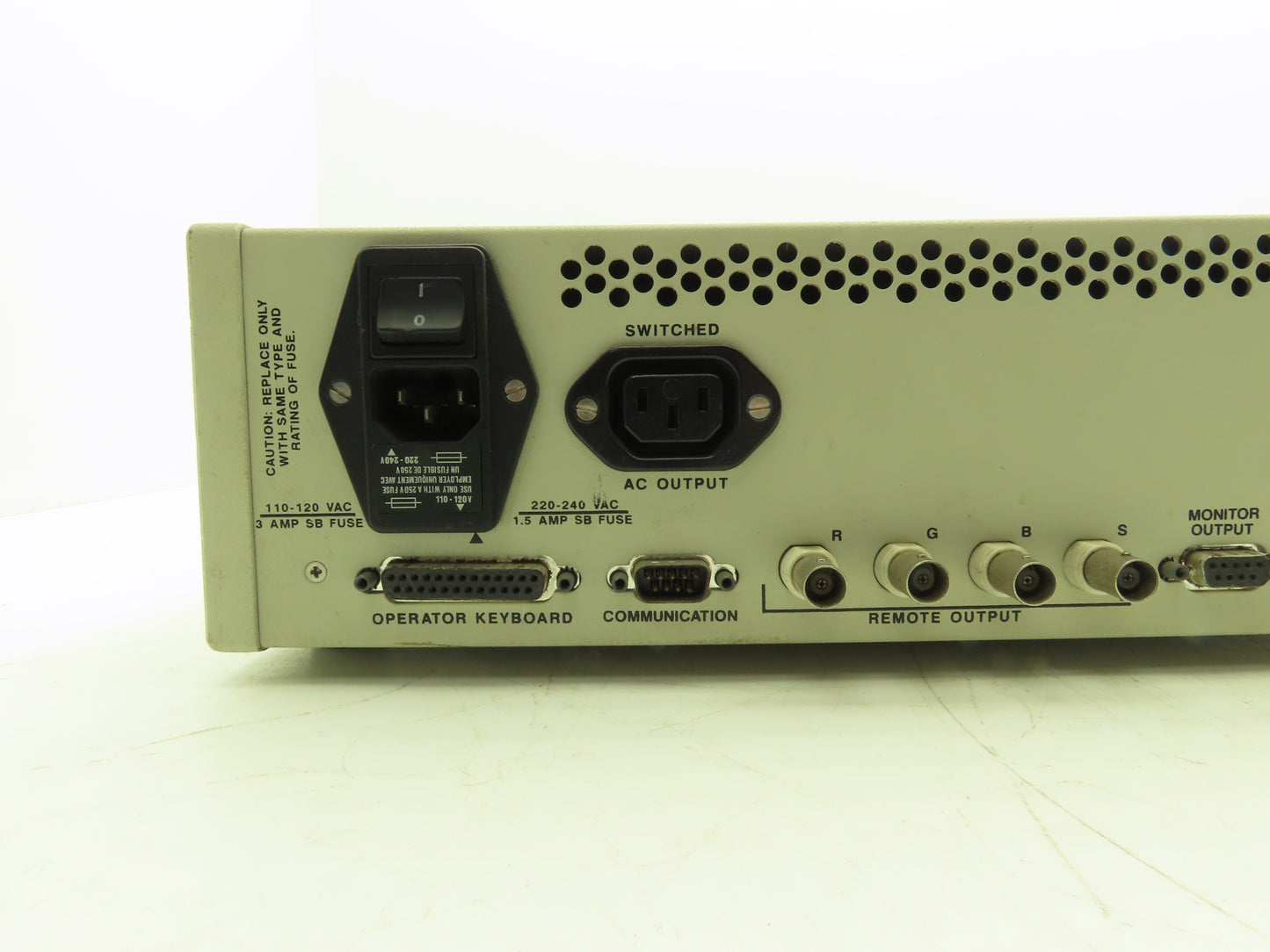 MeasureX 207693 Video Processing Unit Input Switch Inspection 110/220VAC