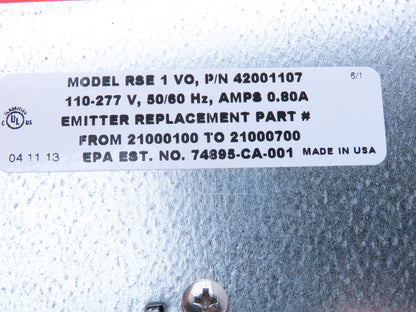 Steril-Aire RSE 1 VO Single Ended Fixture for Very High Output Germicidal Light