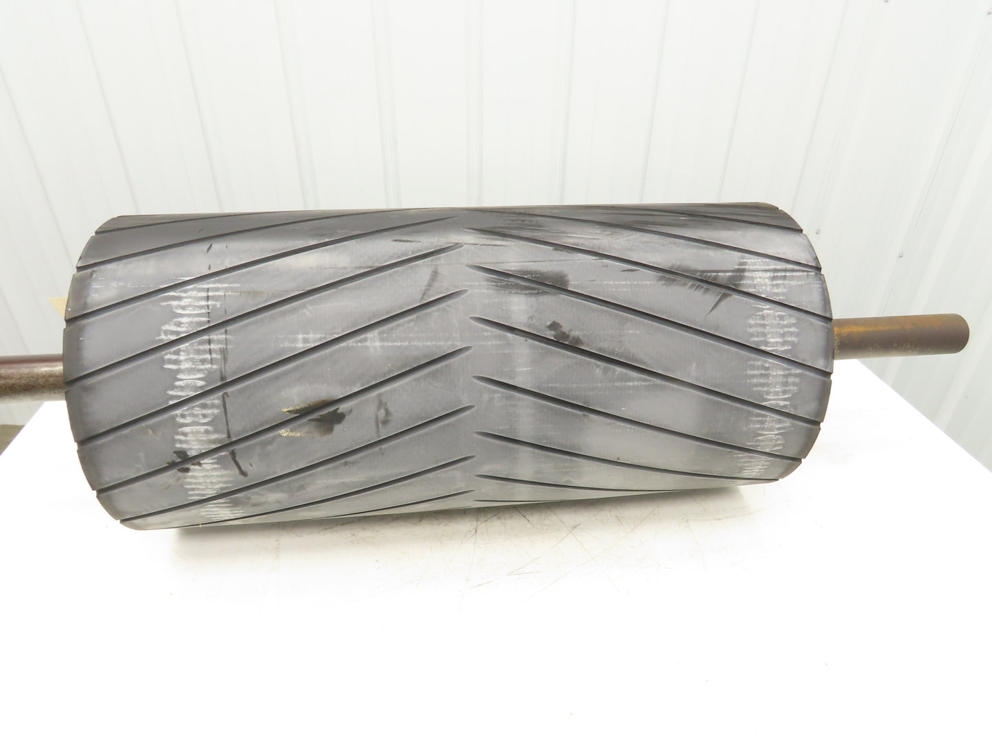 12" Dia x 26"W Conveyor Drive Pulley 1-15/16" Shaft Lagged Roller