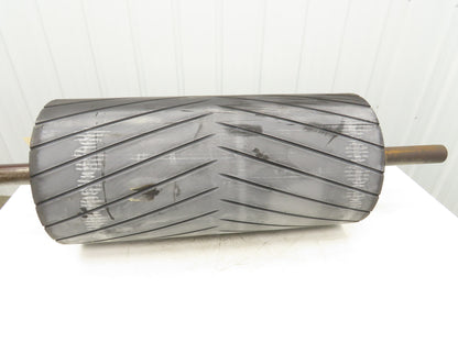 12" Dia x 26"W Conveyor Drive Pulley 1-15/16" Shaft Lagged Roller