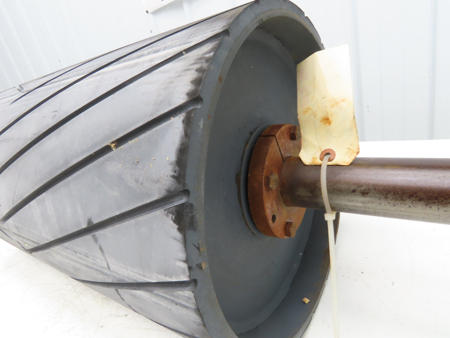12" Dia x 26"W Conveyor Drive Pulley 1-15/16" Shaft Lagged Roller
