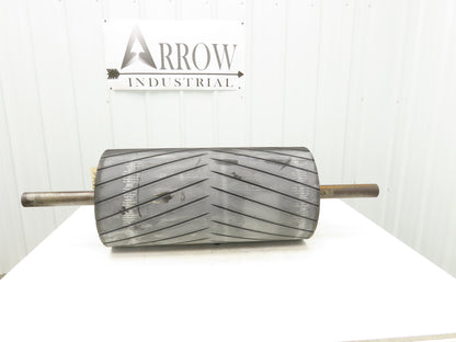 12" Dia x 26"W Conveyor Drive Pulley 1-15/16" Shaft Lagged Roller