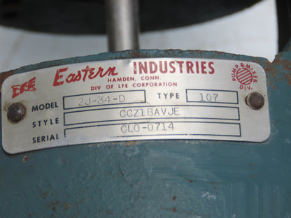 Reliance Eastern 2J-34-D Centrifugal Pump 1/2"NPT 3/4Hp 115/230V 1PH Broken Foot-