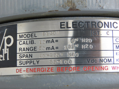 Foxboro E13DM Electronic Pressure Transmitter 0-100"H2o 2000psi 65-100VDC