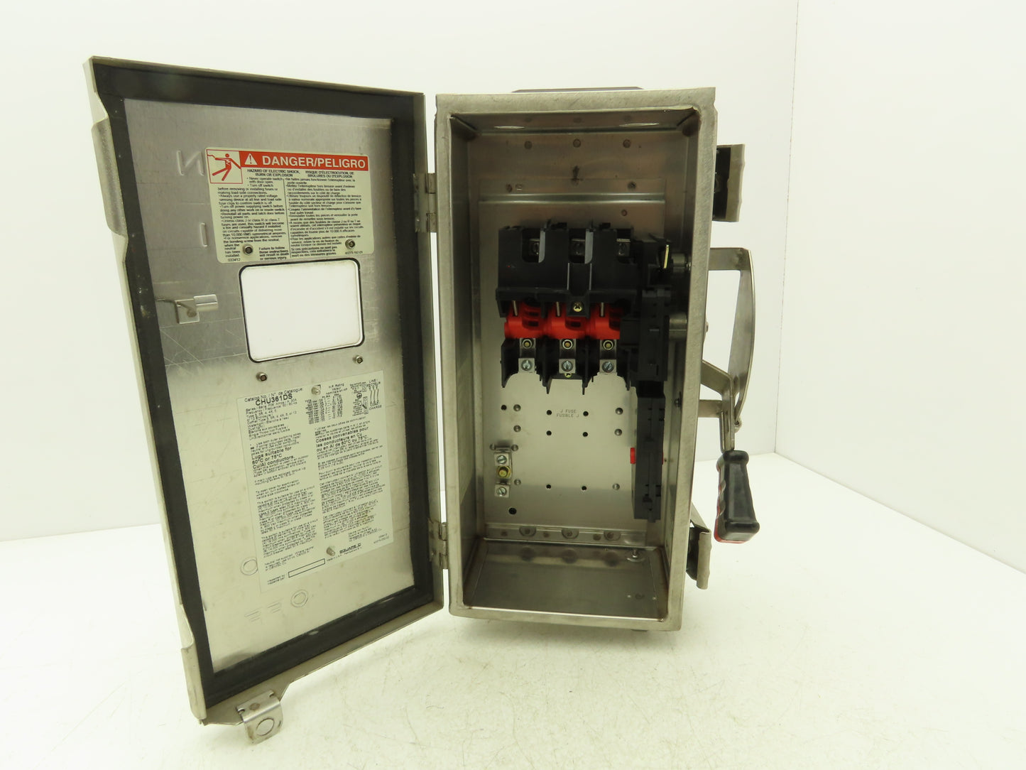 Square D CHU361DS Safety Disconnect Switch 30A 600V 30HP Non Fused 3P Stainless