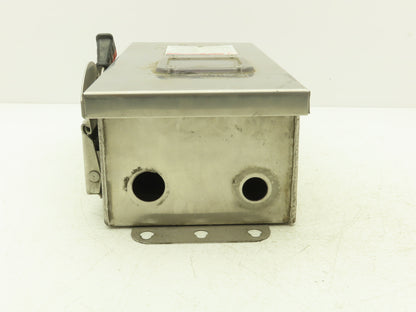 Square D CHU361DS Safety Disconnect Switch 30A 600V 30HP Non Fused 3P Stainless