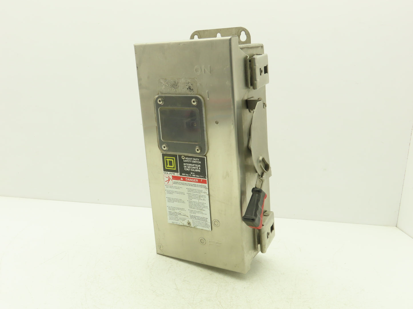 Square D CHU361DS Safety Disconnect Switch 30A 600V 30HP Non Fused 3P Stainless