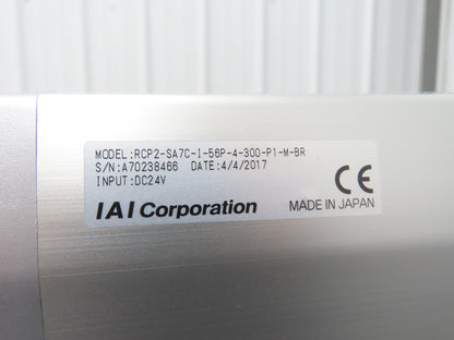 IAI Robo Cylinder w/Pulse Motor & Brake 30mm Lead 300mm Stroke 5m Cable 24VDC