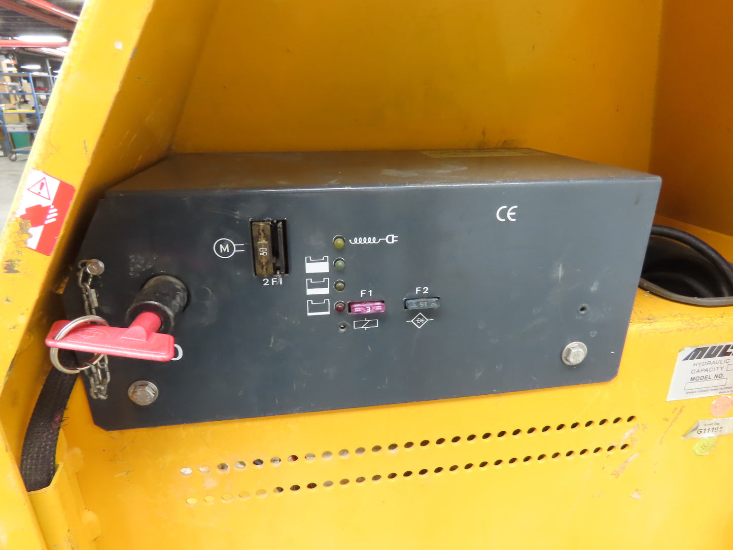 Multiton TMXE 27 X 45 Electric Pallet High Lift 2200lbs 32" Height 12V