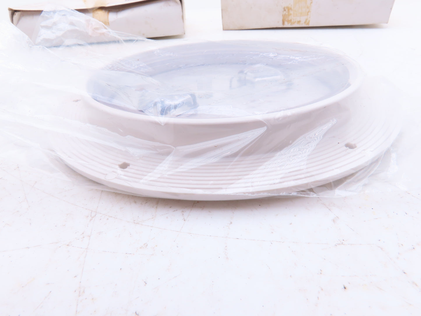 Beckson AP60-W-C 6" Boat Deck Marine Access Plate White Clear Screw-Out Lot of 2