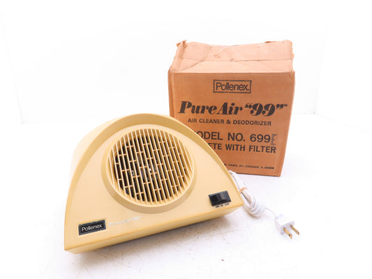 Pollenex Pure Air 99 699E Vintage Air Purifier 2-Speed Fan New with Filter 115V