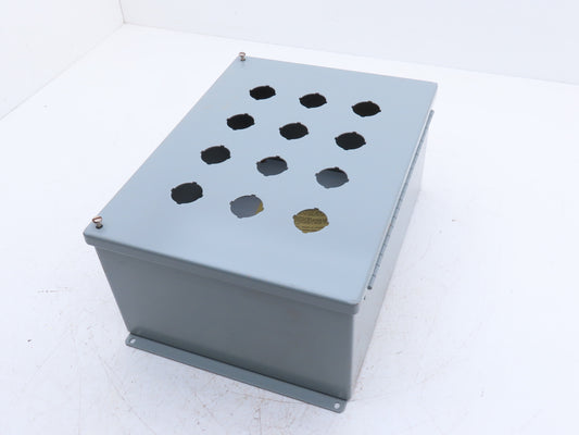 Hoffman E12PB Enclosure 12-Hole 30.5mm Pushbutton Control Panel 13.5x10x6"