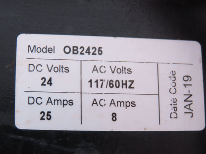 JLG OB2425 24V DC 25A Battery Charger On Board Quick Charger 115V 1PH