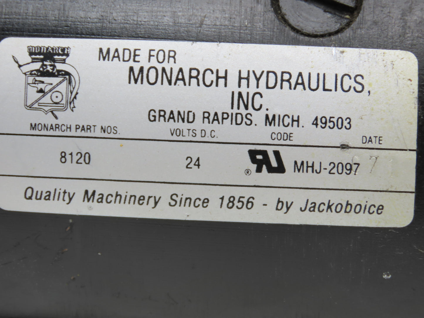 Monarch M-642-0102 Dyna-Ramic Hydraulic Power Unit 24VDC Motor