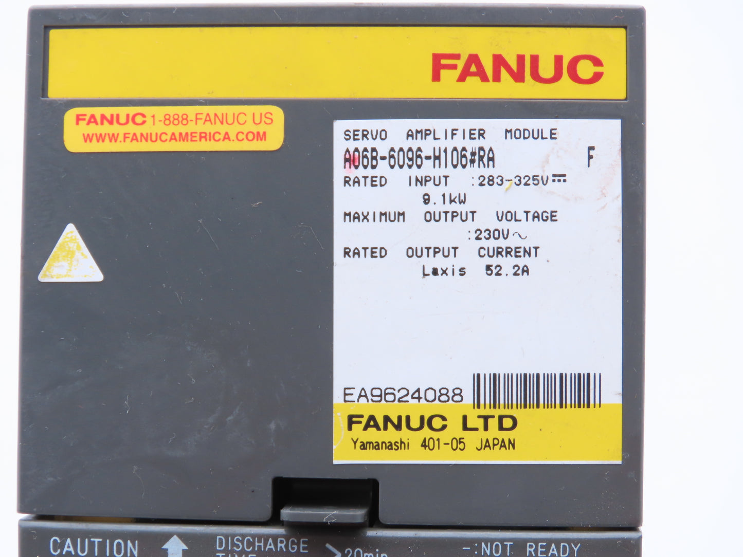 Fanuc A06B-6096-H106#RA F Servo Amplifier Module 230V 9.1 kw Series F