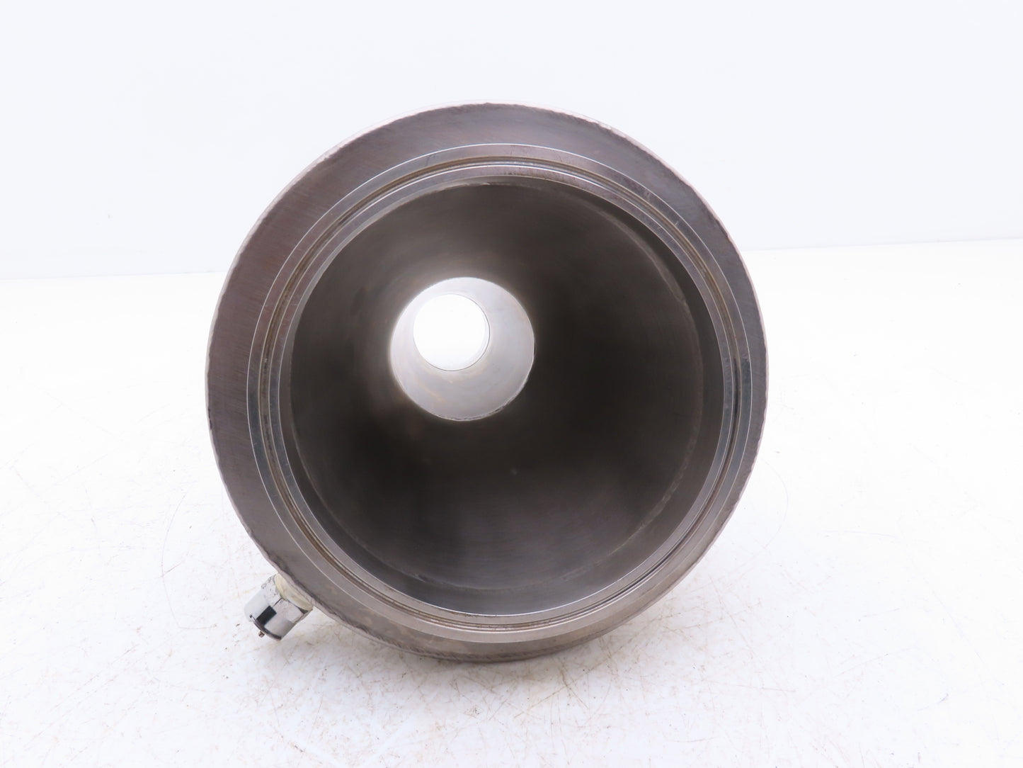 6"x 2" Tri-Clamp Sanitary Reducer Double Wall Funnel w/ Hose Ports 304 Stainless