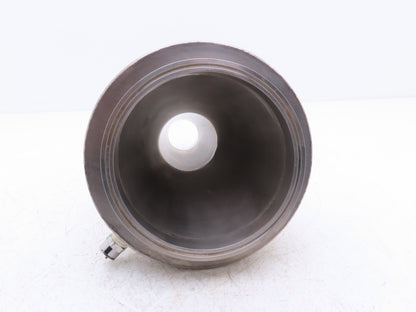 6"x 2" Tri-Clamp Sanitary Reducer Double Wall Funnel w/ Hose Ports 304 Stainless