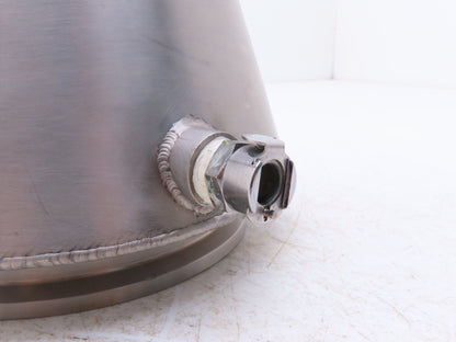 6"x 2" Tri-Clamp Sanitary Reducer Double Wall Funnel w/ Hose Ports 304 Stainless