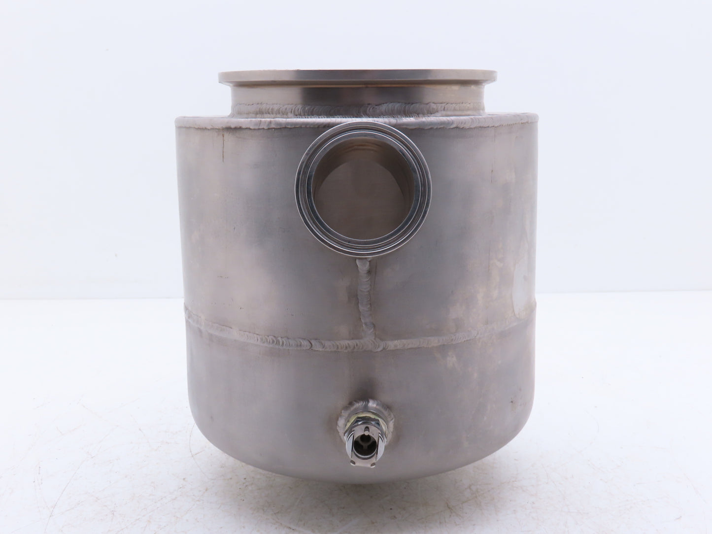 6"x 2" Tri-Clamp Sanitary Double Wall Bowl w/Hose Ports Drain 304 Stainless