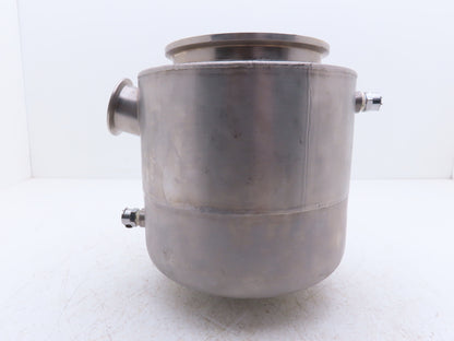 6"x 2" Tri-Clamp Sanitary Double Wall Bowl w/Hose Ports Drain 304 Stainless
