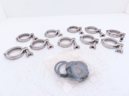 2" Tri-Clamp Sanitary 304 Stainless Wing Nut  Lot of 10
