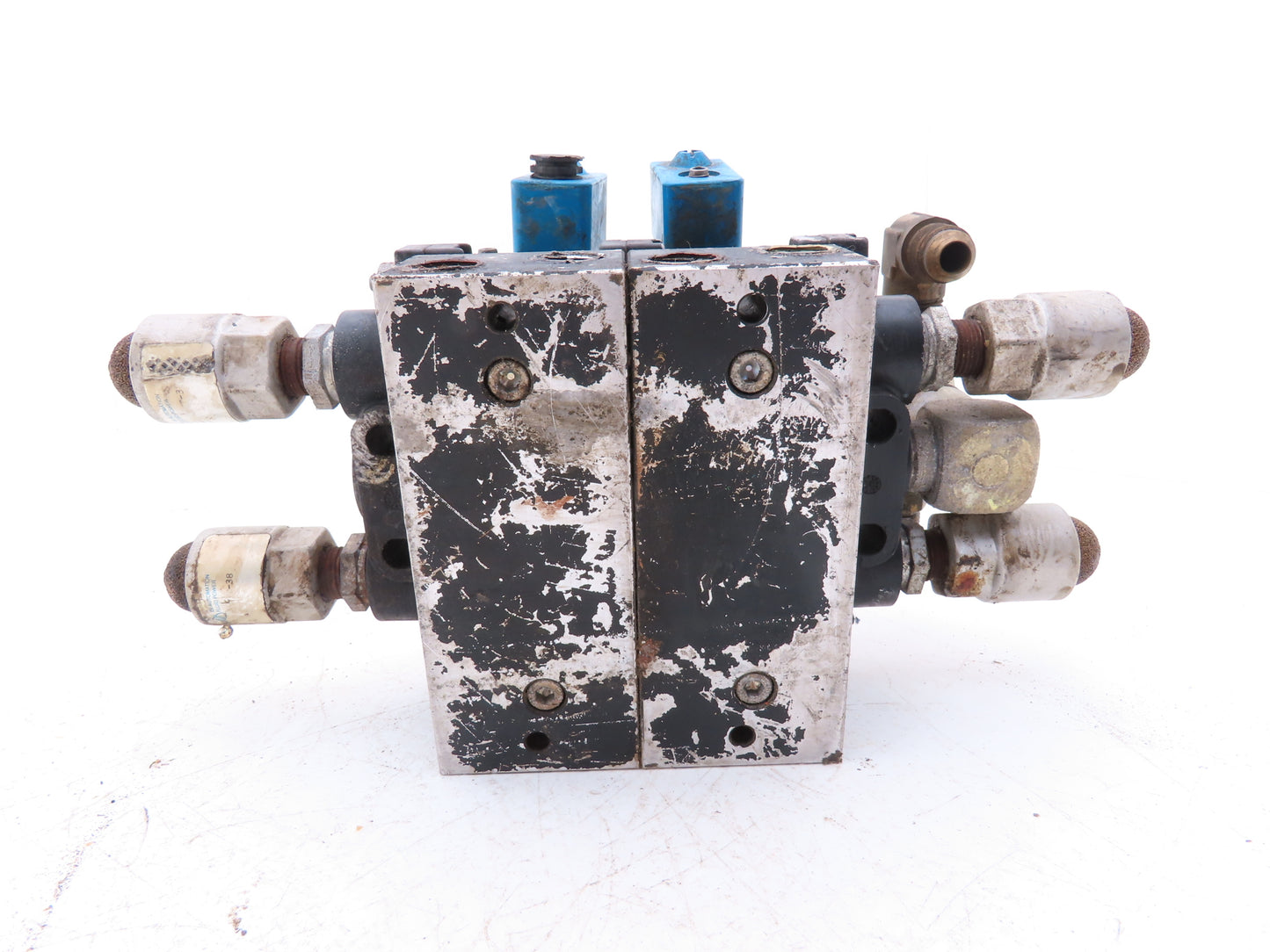 Ross W6076B3437 5/2 Pneumatic Solenoid Valve 2-Station Manifold 24VDC 3/8"npt