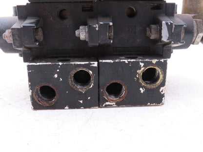 Ross W6076B3437 5/2 Pneumatic Solenoid Valve 2-Station Manifold 24VDC 3/8"npt