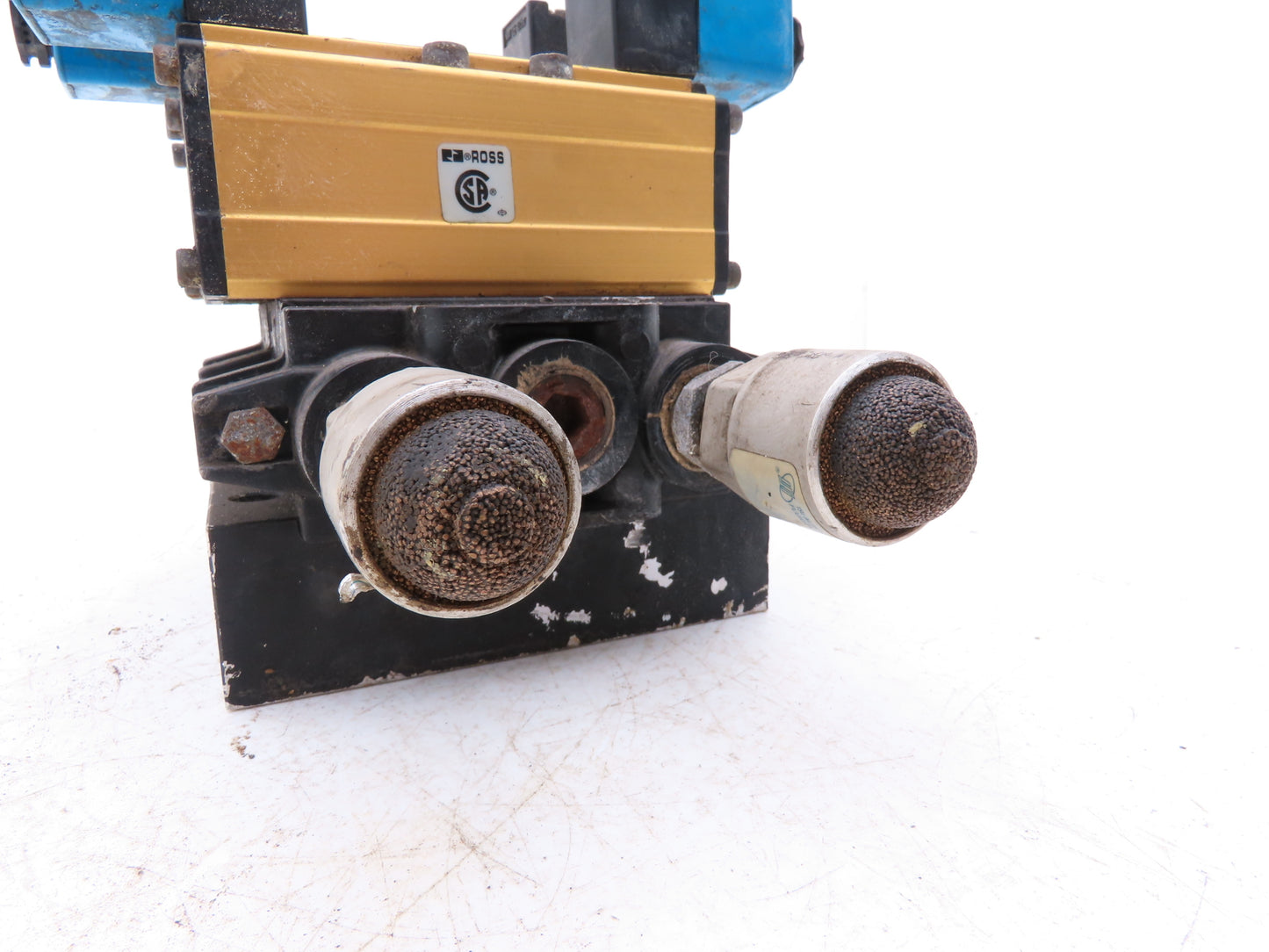 Ross W6076B3437 5/2 Pneumatic Solenoid Valve 2-Station Manifold 24VDC 3/8"npt