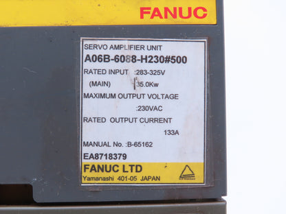 Fanuc A06B-6088-H230#500 Servo Amplifier Module 230V 35kW