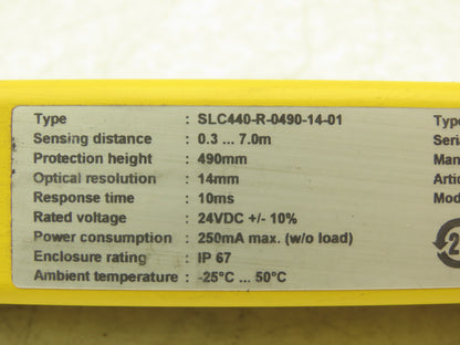 Schmersal SLC440-R-0490-14-01 Safety Light Curtain Receiver